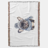 Couverture Winter Bulldog Baby in Blue Cap and Scarf  (devant Vertical)
