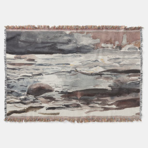 Couverture Woodland Stream Winslow Homer Brown Grey Fine Art