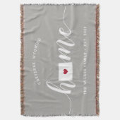 Couverture Wyoming Home State Personnalisé Rustique (devant Vertical)