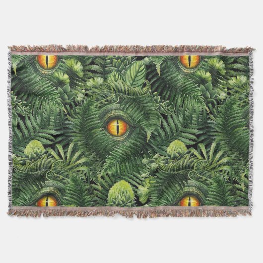 Couverture Yeux de dinosaure Plantes vertes Art de créature a (Devant)
