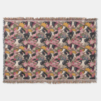 Couverture Young Cows Wearing Spring Hats In Strawberry Field