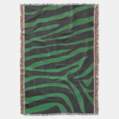 Couverture Zebra Black et Green Print (devant Vertical)