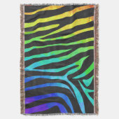 Couverture Zebra Black et Rainbow Print (devant Vertical)