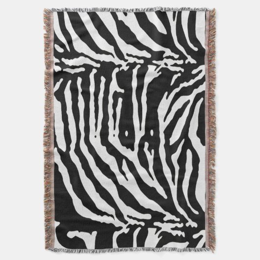 Couverture Zebra Camouflage Motif artistique noir et blanc (devant Vertical)