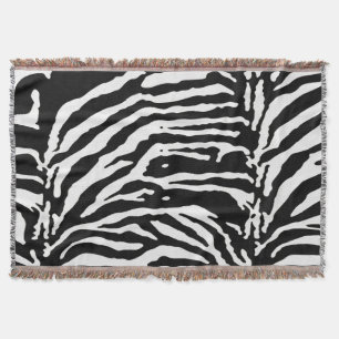 Couverture Zebra Camouflage Motif artistique noir et blanc