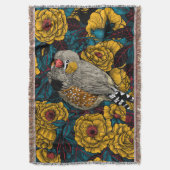 Couverture Zebra finch et buisson rose (devant Vertical)