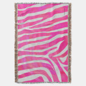 Couverture Zebra Hot Pink et White Print (devant Vertical)