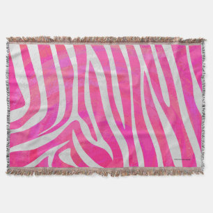Couverture Zebra Hot Pink et White Print