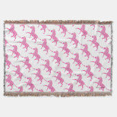 Couverture Zebra Hot rose et blanc Silhouette (Devant)