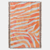 Couverture Zebra Orange and White Print (devant Vertical)