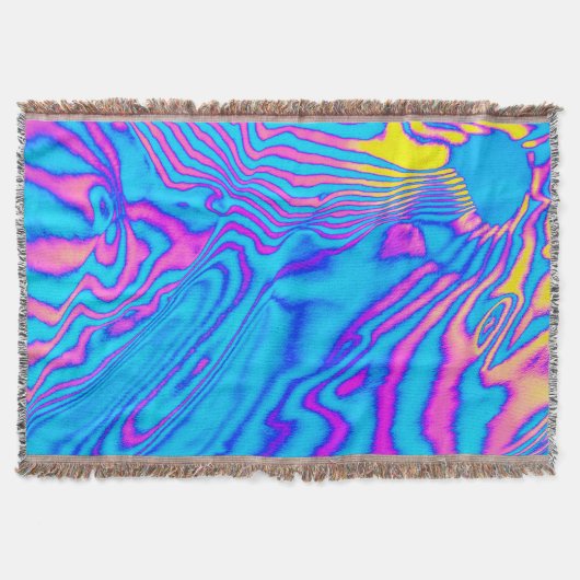 Couverture Zèbre à rayures psychédéliques : Néon Fluorescent  (Devant)