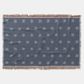 Couverture Zen Om symbole motif Sanskrit bleu lancer couvertu (Devant)