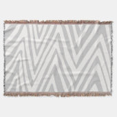 Couverture Zig Zag Gris et Motif blanc (Devant)