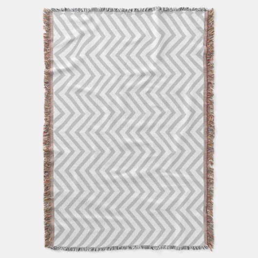 Couverture Zig Zag Gris et Motif blanc (devant Vertical)
