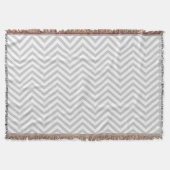 Couverture Zig Zag Gris et Motif blanc (Devant)