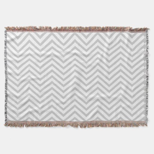 Couverture Zig Zag Gris et Motif blanc (Devant)
