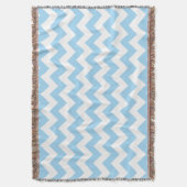 Couverture Zigzag bleu, Chevron bleu, Motif géométrique (devant Vertical)