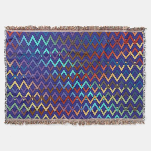 Couverture ZIGZAG diamants - couleur + votre backgr. & idées (Devant)