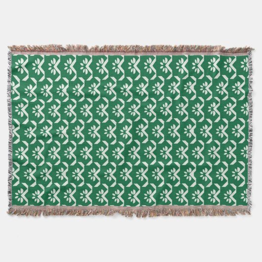 Couverture Zigzag floral vert (Devant)