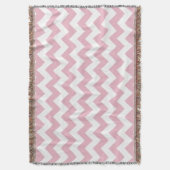 Couverture Zigzag rose, Chevron rose, Motif géométrique (devant Vertical)