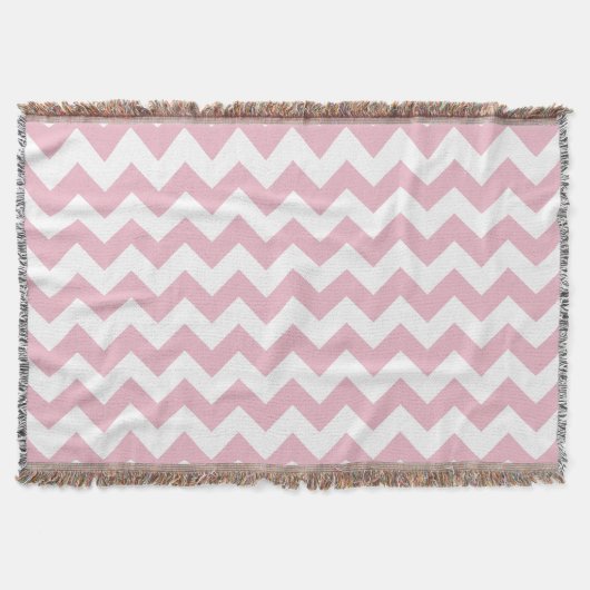 Couverture Zigzag rose, Chevron rose, Motif géométrique (Devant)
