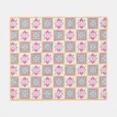 Couvertures à blocs de patchwork Fleurs abstraites (Devant (Horizontal))
