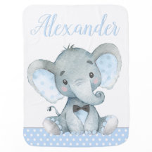 Couvertures bébé éléphant garçon