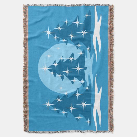 Couvertures bleues de jet de vacances de (devant Vertical)