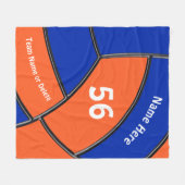 Couvertures bleues oranges personnalisées de jet (Devant (Horizontal))