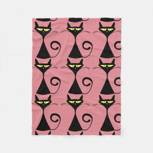 Couvertures de chat, ouatine rose avec le minou (Devant)