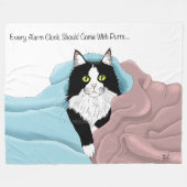 Couvertures de chat smoking fantaisiste rose et bl (Devant (Horizontal))