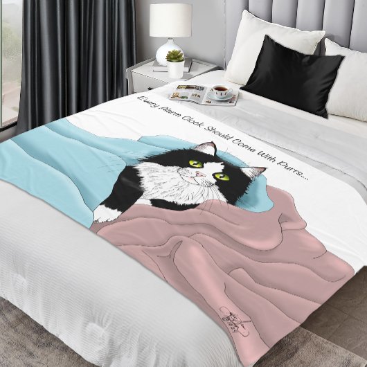 Couvertures de chat smoking fantaisiste rose et bl