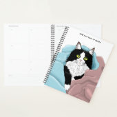 Couvertures de chat smoking fantaisiste rose et bl (Devant avec enveloppe)