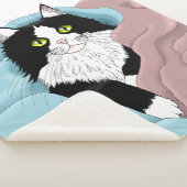Couvertures de chat smoking fantaisiste rose et bl (3/4)