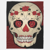 Couvertures de crâne à sucre - Roses & Lady Bugs (Devant)