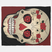 Couvertures de crâne à sucre - Roses & Lady Bugs (Devant (Horizontal))