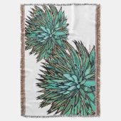 Couvertures de jet - agave vert en épi (devant Vertical)