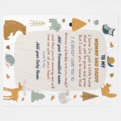 Couvertures de message pour bébé personnalisées - (Devant (Horizontal))