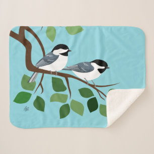 Couvertures de Serpa d'art d'oiseau de Chickadee