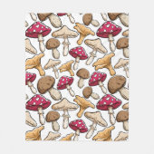 Couvertures de toison Motifs de champignons (Devant)