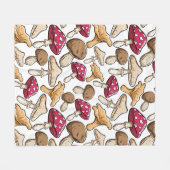 Couvertures de toison Motifs de champignons (Devant (Horizontal))