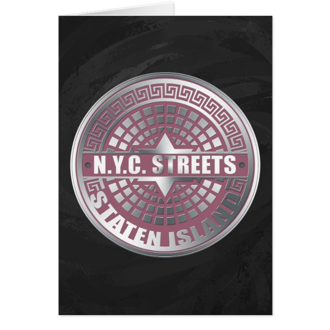 Couvertures de trou d'homme Staten Island (Devant)