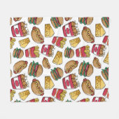 Couvertures d'ouatine de motif d'aliments de (Devant (Horizontal))