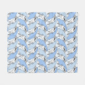 Couvertures d'ouatine de motif de requins (Devant (Horizontal))
