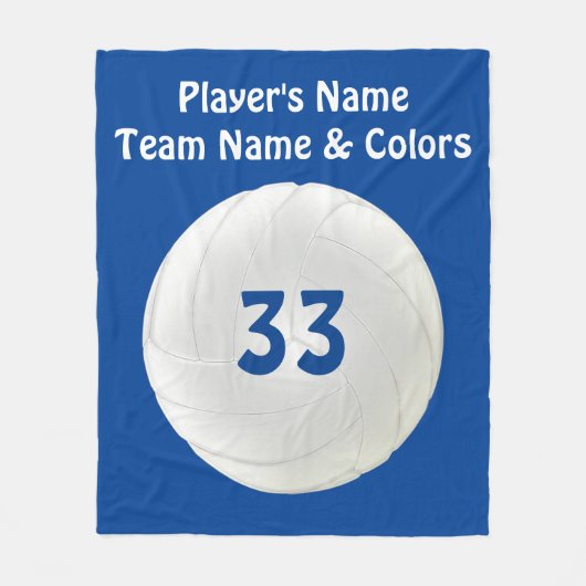 Couvertures d'ouatine de volleyball, votre TEXTE (Devant)