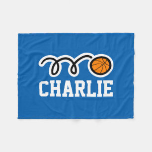 Couvertures en molleton de basketball avec nom per