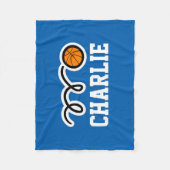 Couvertures en molleton de basketball avec nom per (Devant)