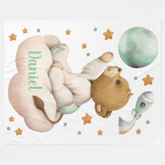 Couvertures en polaire de Lion Space (Devant (Horizontal))