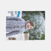 Couvertures en polaire de Noël personnalisées avec (Devant (Horizontal))