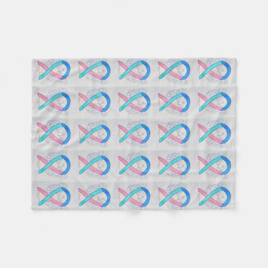 Couvertures en polaire en ruban de sensibilisation (Devant (Horizontal))